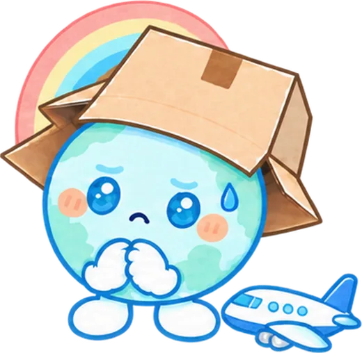 ワールドシフトのキャラクター「シフトン」（不安になる）
