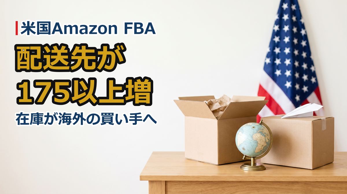 米国AmazonのFBA Export（FBA海外配送）が配送先を175以上追加──米国FBAの在庫を海外の買い手へ。Amazonは「出品者の追加費用なし」